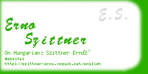 erno szittner business card